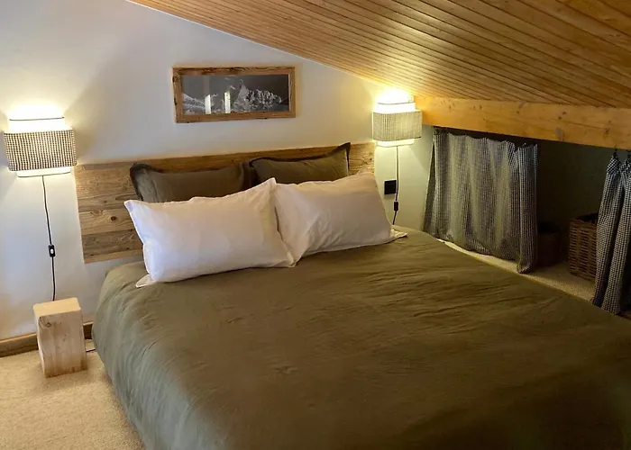 Ensoleille Aux Tines, Vue Massif Apartman Chamonix